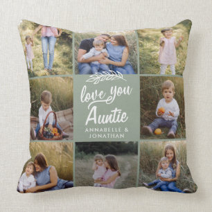 family gift 8 photo grandchild simple cushion