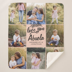 family gift 8 photo grandchild simple  sherpa blanket