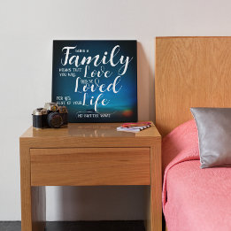 Family Goals Wooden Box Sign