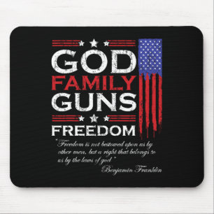 Family God Guns And Freedom Christian Mega 2020 Tr Mouse Pad