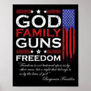 Family God Guns And Freedom Christian Mega 2020 Tr Poster