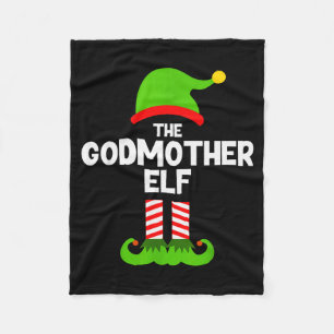 Family Godmother Elf Christmas Matching Pajama Fun Fleece Blanket