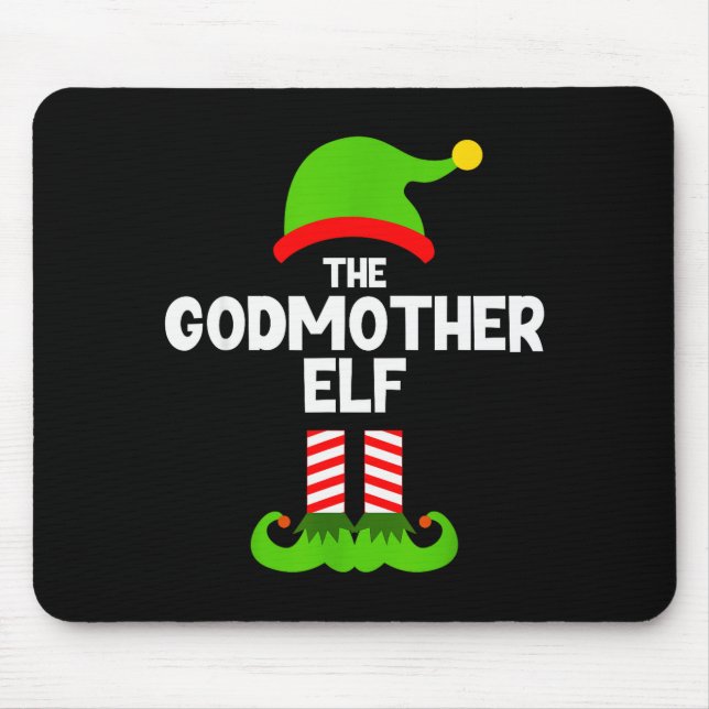 Family Godmother Elf Christmas Matching Pajama Fun Mouse Pad (Front)