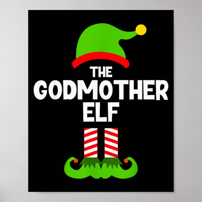 Family Godmother Elf Christmas Matching Pajama Fun Poster (Front)