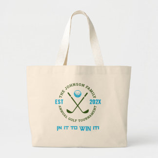 Family Golf Tournament | Custom Logo Large Tote Bag