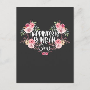 Family Grandmother Happiness Omi Grandma Flower Postcard