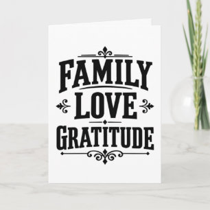 Family Gratitude Thanksgiving Card