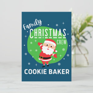 Family Group Christmas Party Pyjamas Cookie Baker Invitation