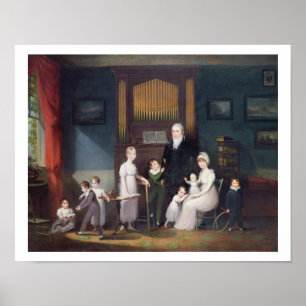 Family Group in an interior, c.1800 Poster