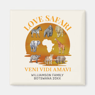 Family Group LOVE SAFARI Souvenir Magnet