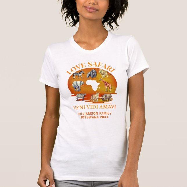 Family Group LOVE SAFARI Souvenir T-Shirt (Front)