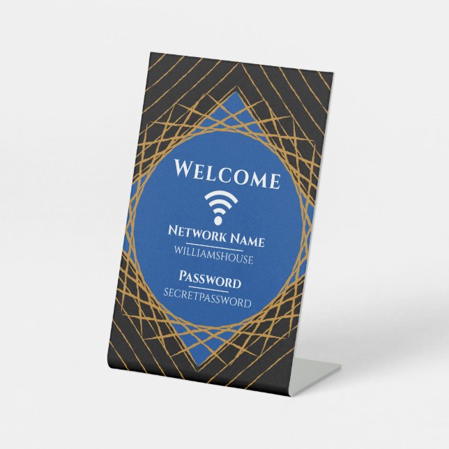 Family Guest Business Modern WIFI Password Sign (Front)