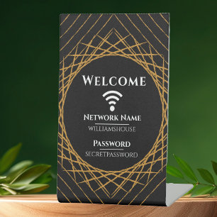 Family Guest Business Modern WIFI Password Sign