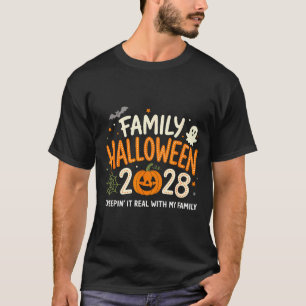 Family halloween 2028 funny pumpkin ghost spooky T-Shirt