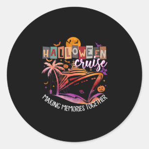 Family Halloween Cruise 2025 Matching Family Cruis Classic Round Sticker