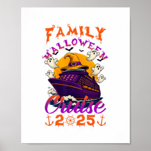 Family Halloween Cruise 2025 Matching Family Cruis Poster