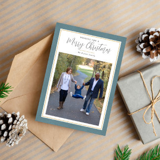 Family Happy Holiday Christmas Photo Card