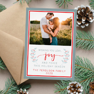 Family Happy Holidays Christmas Photo Card