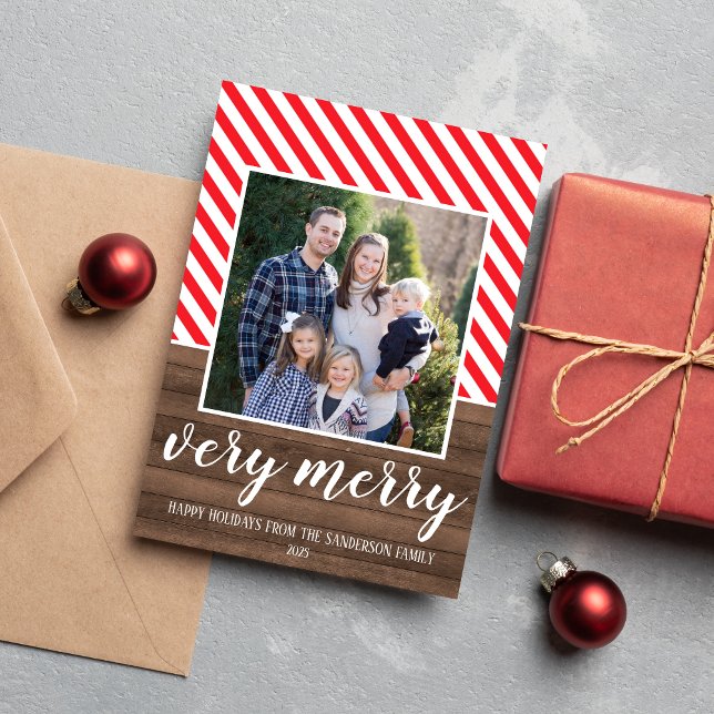 Family Happy Holidays Christmas Photo Card (Creator Uploaded)