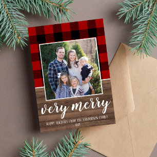 Family Happy Holidays Christmas Photo Card