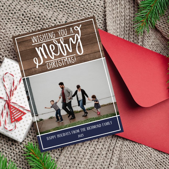 Family Happy Holidays Christmas Photo Card (Creator Uploaded)