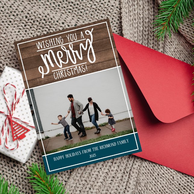 Family Happy Holidays Christmas Photo Card (Creator Uploaded)