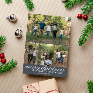 Family Happy Holidays Christmas Photo Card