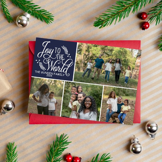 Family Happy Holidays Merry Christmas Photo Card (Creator Uploaded)