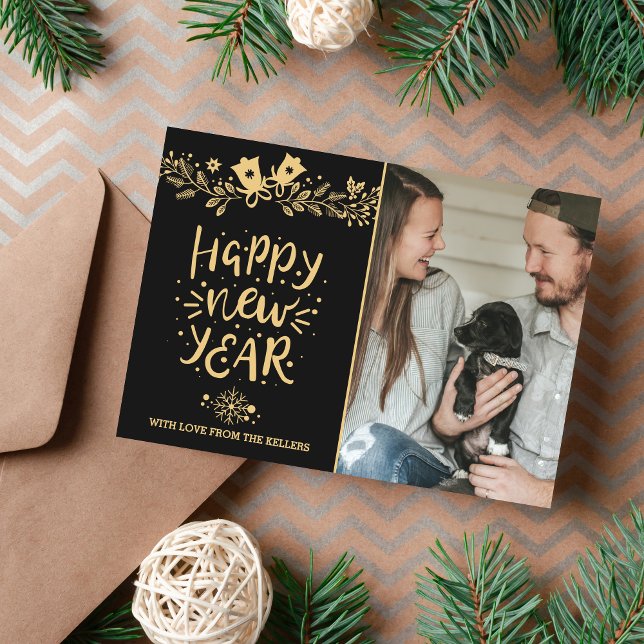 Family Happy New Year Holiday Photo Card (Creator Uploaded)