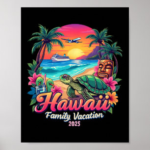 Family Hawaii Summer Matching Trip Vacation 2025 V Poster