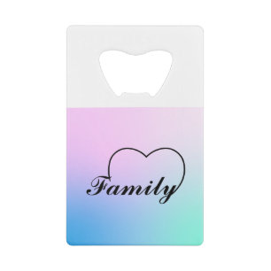 Family heart against a graduated pastel background
