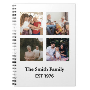 Family Heritage Multi-Photo Collage Personalised Notebook