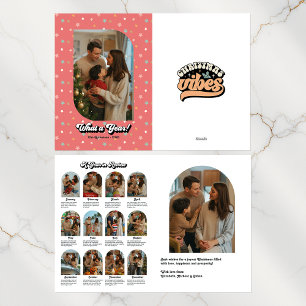 Family Highlights Retro "Year in Review" Photo Holiday Card