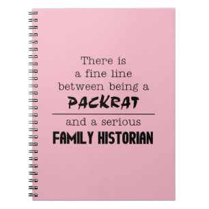 Family Historian Notebook (Customise Your Colour)