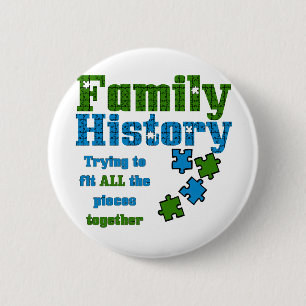 Family History Puzzle 6 Cm Round Badge