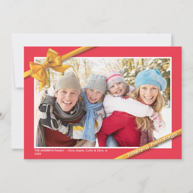 Family Holiday :: Holiday Photo Card (Front)