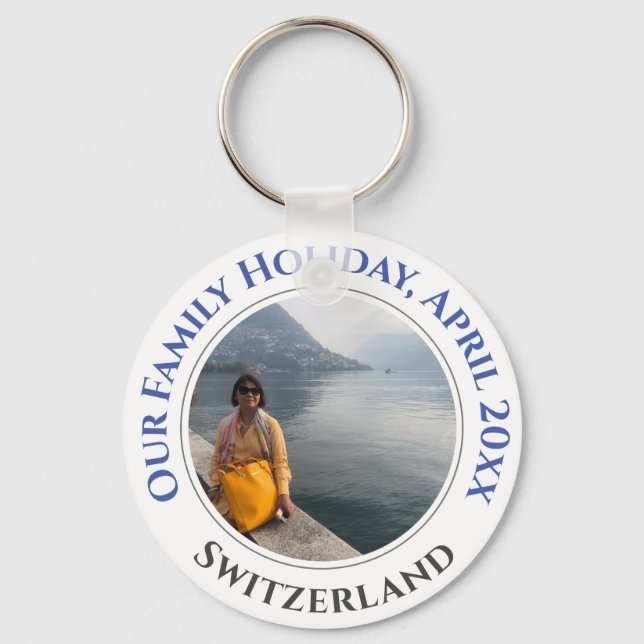 Family Holiday Memories Souvenir Key Ring (Front)