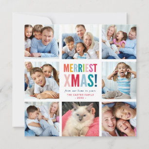 FAMILY HOLIDAY multi 8 photo fun modern squares