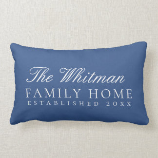 Family Home Classic Blue White Lumbar Cushion