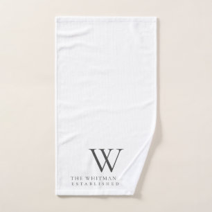 Family Home Monogram Hand Towel