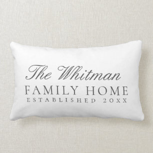 Family Home White Lumbar Cushion