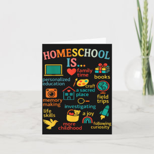 Family Homeschooling New Homeschooler Dad Mom Home Card