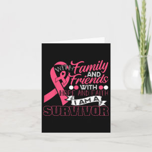 Family Hope Faith I Am A Survivor Breast Cancer Mo Card