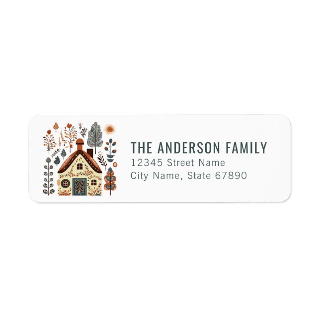 Family House Return Address Labels (Front)