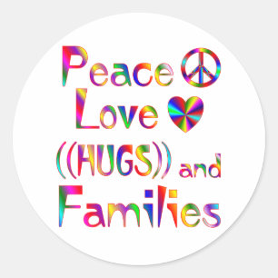 Family Hugs Classic Round Sticker