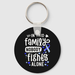 Family Hydrocephalus Awareness Month Brain Blue Ri Key Ring