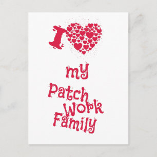 Family - I Love My Patchwork Family Postcard