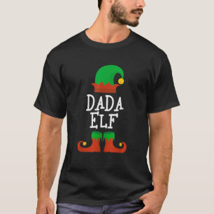 Family I m The Dada Elf Christmas Matching Pajama  T-Shirt