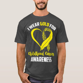 Family I Wear Gold for Childhood Cancer Awareness  T-Shirt