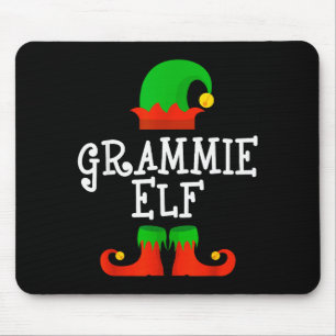 Family I'm The Grammie Elf Christmas Matching Paja Mouse Pad